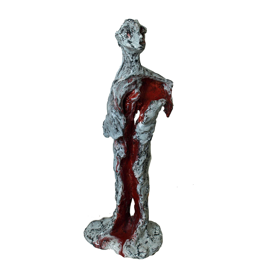 Son propre fleuve (His own river) - Escultura / Sculpture. Medium: Patinated terracotta, Year: 2011. — Estela Currao.